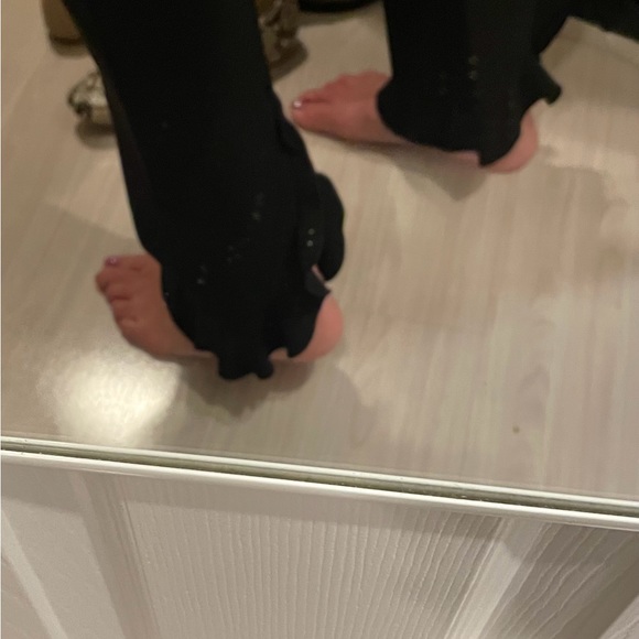 Black dress pants with scallop hem. - Picture 3 of 3